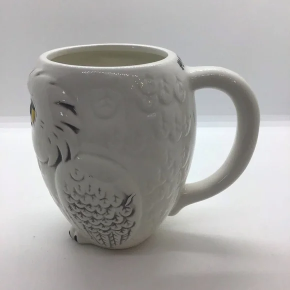 Harry Potter White Ceramic 3D Hedwig Snowy Owl Cup Mug 10 oz - Picture 2 of 12